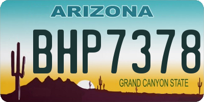 AZ license plate BHP7378