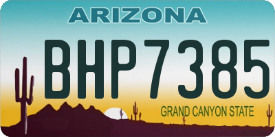 AZ license plate BHP7385