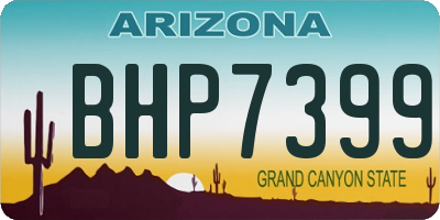 AZ license plate BHP7399