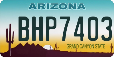 AZ license plate BHP7403