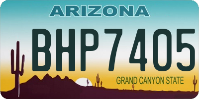 AZ license plate BHP7405