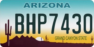 AZ license plate BHP7430