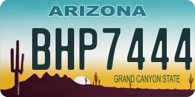 AZ license plate BHP7444