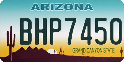 AZ license plate BHP7450