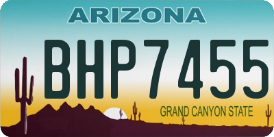 AZ license plate BHP7455