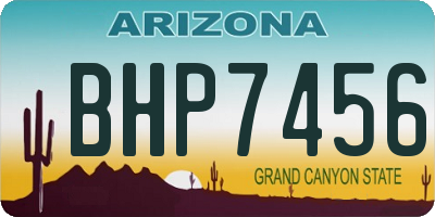AZ license plate BHP7456