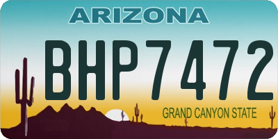 AZ license plate BHP7472