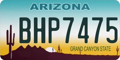 AZ license plate BHP7475