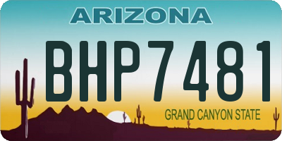 AZ license plate BHP7481
