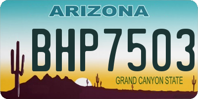 AZ license plate BHP7503
