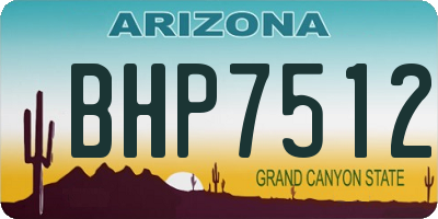 AZ license plate BHP7512