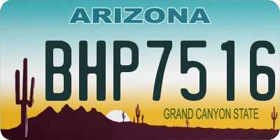 AZ license plate BHP7516