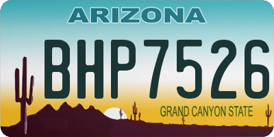 AZ license plate BHP7526