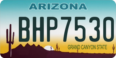 AZ license plate BHP7530
