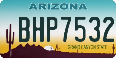 AZ license plate BHP7532