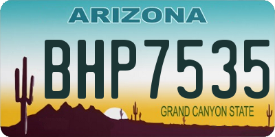AZ license plate BHP7535
