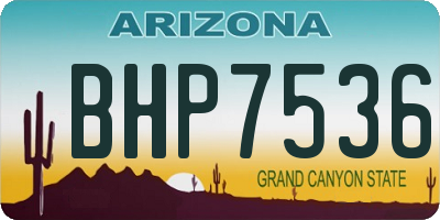 AZ license plate BHP7536
