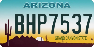 AZ license plate BHP7537