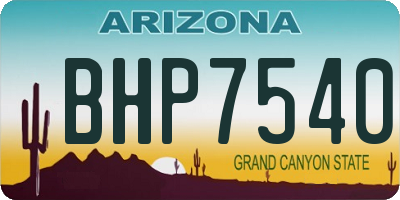 AZ license plate BHP7540