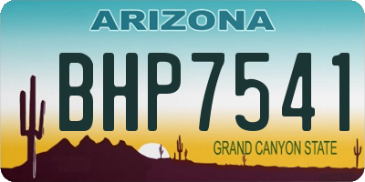 AZ license plate BHP7541
