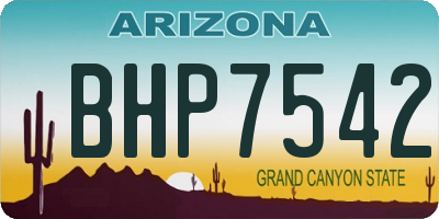 AZ license plate BHP7542