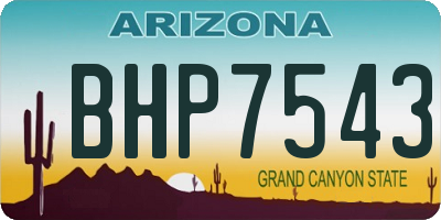 AZ license plate BHP7543