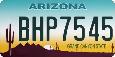 AZ license plate BHP7545