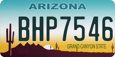 AZ license plate BHP7546