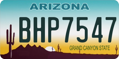 AZ license plate BHP7547