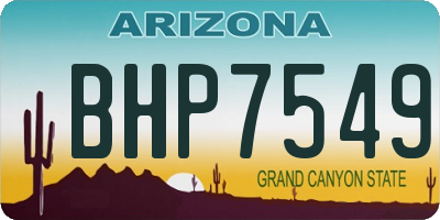 AZ license plate BHP7549