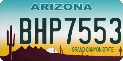 AZ license plate BHP7553