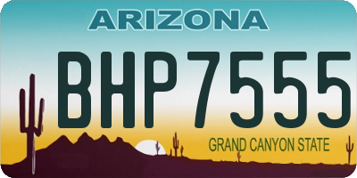 AZ license plate BHP7555