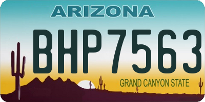 AZ license plate BHP7563
