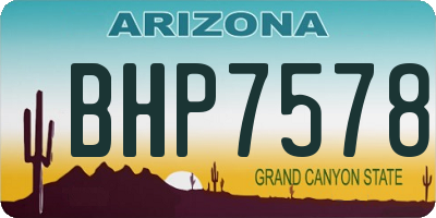 AZ license plate BHP7578