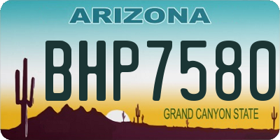 AZ license plate BHP7580
