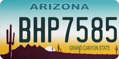AZ license plate BHP7585