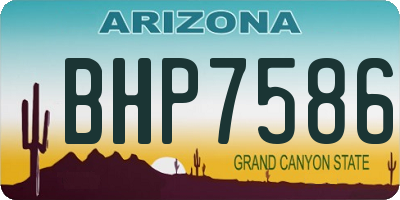 AZ license plate BHP7586