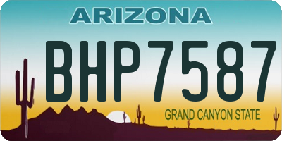 AZ license plate BHP7587