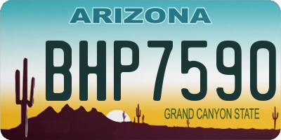 AZ license plate BHP7590