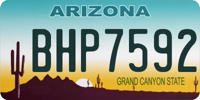 AZ license plate BHP7592