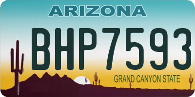 AZ license plate BHP7593
