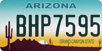 AZ license plate BHP7595