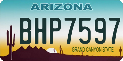 AZ license plate BHP7597
