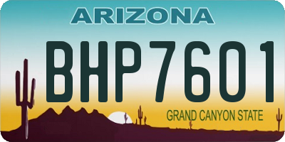 AZ license plate BHP7601