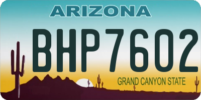 AZ license plate BHP7602