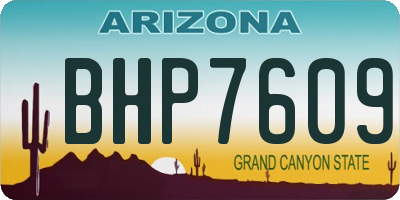 AZ license plate BHP7609