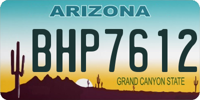 AZ license plate BHP7612