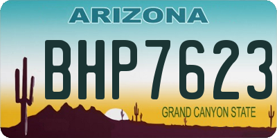 AZ license plate BHP7623