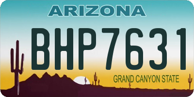 AZ license plate BHP7631
