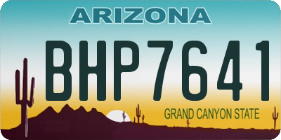AZ license plate BHP7641